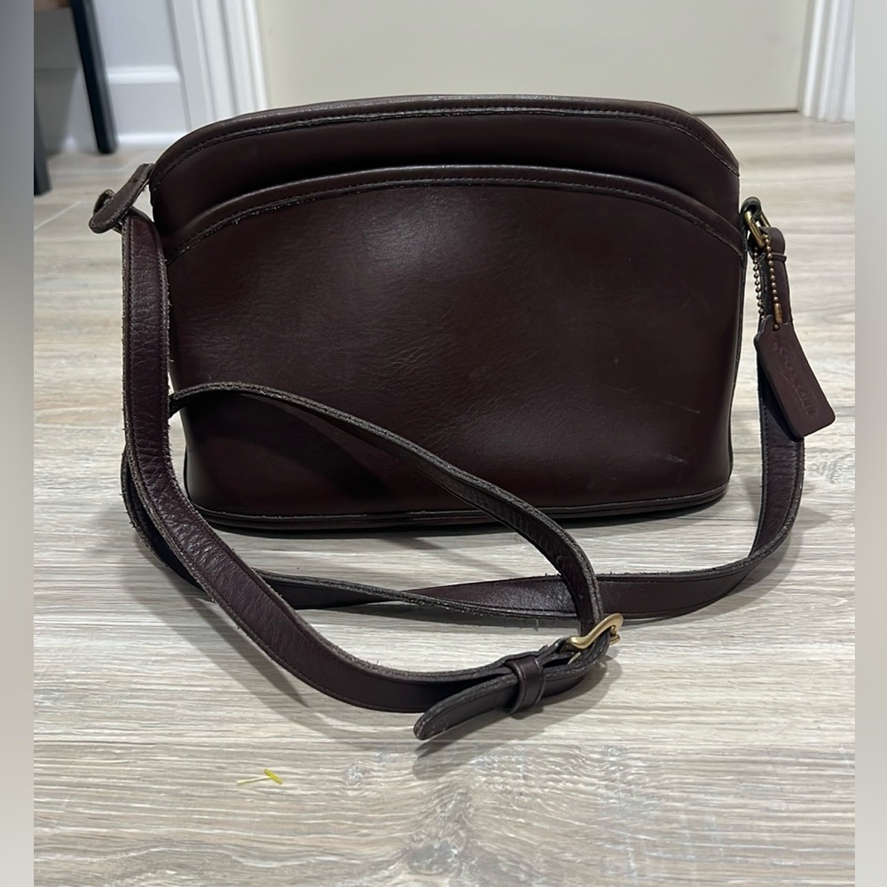 Vintage Coach Brown Leather Anderson Zip Shoulder Bag 9976